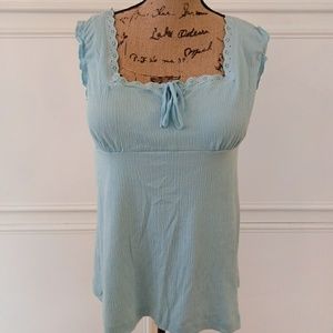 Light blue sleeveless top